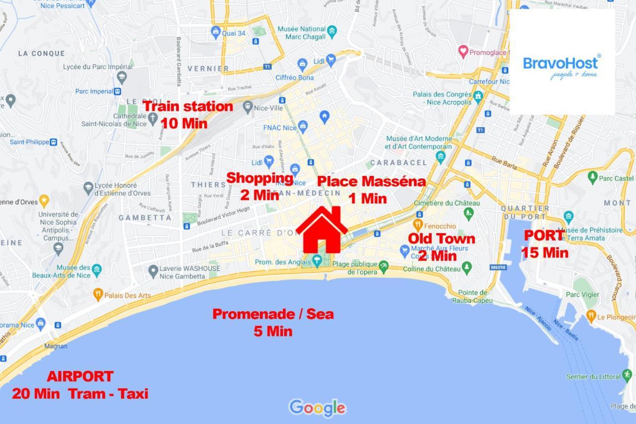 Gioffredo Massena 4 Pers Ac Wi-Fi Apartman Nizza Kültér fotó